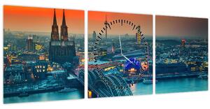 Tablou - Köln (cu ceas) (90x30 cm)