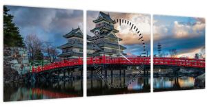 Tablou - Japonia (cu ceas) (90x30 cm)