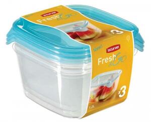 Curver Fresh&Go set de recipiente pentru alimente Fresh&Go 1,2l #blue 3dpcs