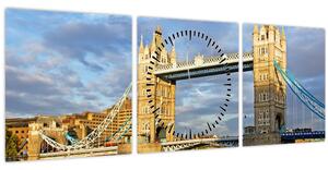 Tablou - Tower Bridge (cu ceas) (90x30 cm)