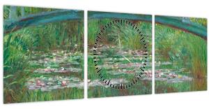 Tablou - Claude Monet, The Japanese Footbridge, reproducere (cu ceas) (90x30 cm)