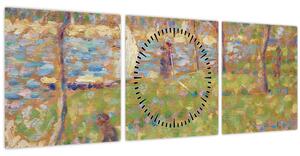 Tablou - Georges Seurat, Study for "La Grande Jatte", reproducere (cu ceas) (90x30 cm)
