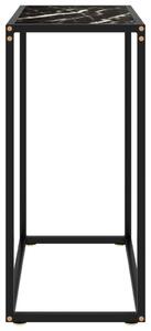 Masă consolă, negru, 60x35x75 cm, sticlă securizată