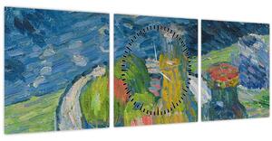 Tablou - Alexej von Jawlensky, Still Life with Bottles and Fruit, reproducere (cu ceas) (90x30 cm)