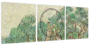 Tablou - Vincent van Gogh, The Olive Orchard, reproducere (cu ceas) (90x30 cm)