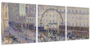 Tablou - Camille Pissarro, The Place du Havre, reproducere (cu ceas) (90x30 cm)