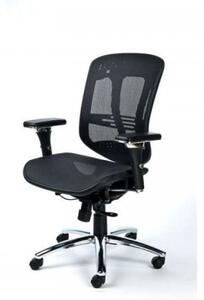 Scaun de birou MAYAH, braț reglabil, scaun cu plasă, spătar cu plasă, suport pentru picioare din aluminiu, MAYAH "Flow"