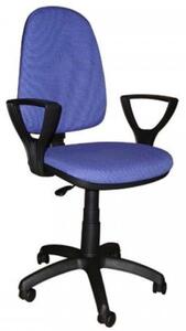 Scaun rotativ de birou, tapițerie textilă, LX cu cotiere, "Megane", albastru