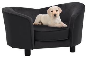 Canapea pentru câini negru 69x49x40 cm, pluș/piele ecologică