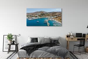 Tablouri canvas Grecia Coasta de oraș de munte