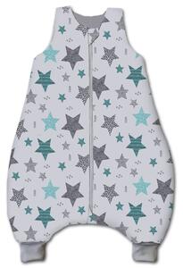 Sac de dormit cu picioare pentru copii 6-18 luni Kidizi All Mint Stars 1 tog, mansete transformabile in soseta