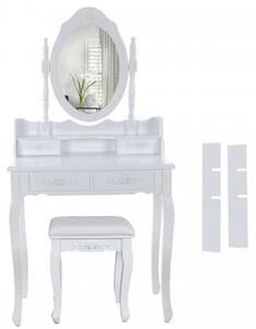 SmileHOME by Pepita Masă de toaletă vintage cu scaun #alb