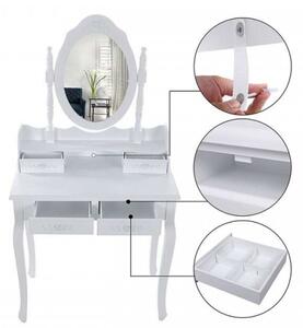 SmileHOME by Pepita Masă de toaletă vintage cu scaun #alb