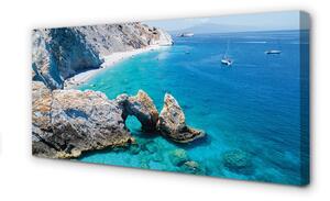 Tablouri canvas Grecia Plaja coasta mare