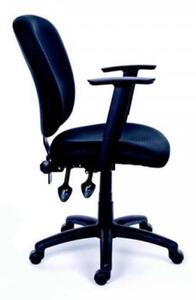 Scaun de birou MAYAH, tapițerie din material textil negru, suport negru pentru picioare, MAYAH "Active"