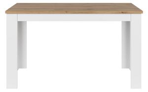 Masă de sufragerie extensibilă 135-184 cm Vina (alb + Stejar wotan). 1053361