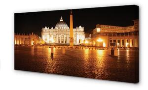 Tablouri canvas Roma Basilica Square noapte