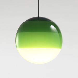 MARSET Lampă suspendată LED Dipping Light Ø 20 cm verde, reglabil, Verde, Camera de zi / sufragerie, Sticlă, Design, glob