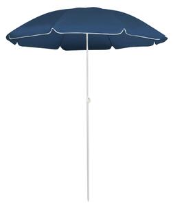 Umbrelă de soare de exterior, stâlp din oțel, albastru, 180 cm