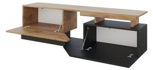 Set mobilier pentru living Belsia (antracit + stejar wotan). 1060579