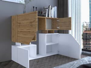 Set mobilier pentru living Belsia (antracit + stejar wotan). 1060579