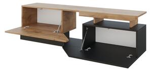 Set mobilier pentru living Belsia (antracit + stejar wotan). 1060579