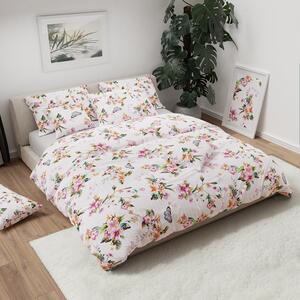 Lenjerie de pat din creponata roz FLORA Dimensiune lenjerie de pat: 70 x 90 cm | 140 x 200 cm