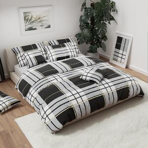 Lenjerie de pat din flanel negra ANDREW Dimensiune lenjerie de pat: 70 x 90 cm | 140 x 200 cm