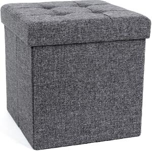 Taburet cu spatiu depozitare LAFINA 38x38 cm, gri
