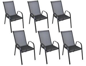 Set 6 bucati scaune de gradina TAVERNO negre