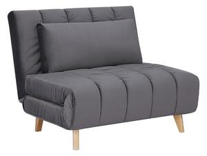 Fotoliu extensibil Billy Velvet gri
