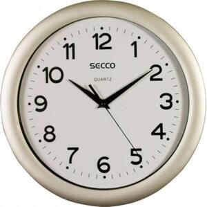 SECCO Ceas de perete, 28,5 cm, SECCO "Sweep Second", ramă argintie