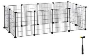 Tarc pentru animale de companie, Songmics, Negru, LPI01H, 143 x 73 x 46 cm