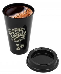 Cana de cafea portabilă din plastic Qlux cu capac 450ml - Diverse