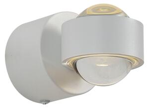 Lampă de perete de design albă, incl. LED IP44 - Lens