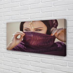 Tablouri canvas Material violet Femeie