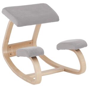 Scaun RENAR, gri/stejar, stofa clasica/lemn, 50x72x53 cm