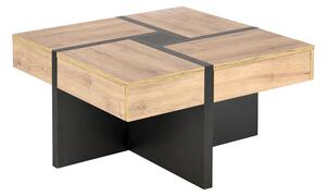 Măsuță de cafea Houston 1698Craft stejar, Negru, 5x8x8cm, PAL laminat, Unghiular