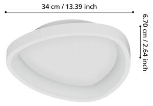 Plafonieră LED dimabilă Eglo 901583 LORETELLO LED/12W/230V alb + telecomandă