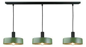 Lustră pe cablu HAKI 3xE27/60W/230V verde/negru
