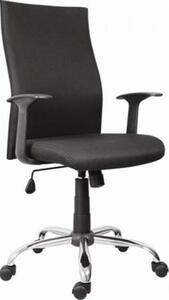 Scaun rotativ de birou, tapițerie din material textil, cruce cromată pentru picioare, "Texas", negru