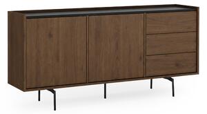 Comodă Zenar 170 cm cu sertare - nuc elegant / negru
