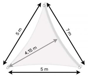 ZLT Deluxe triunghiular Sunsail 7x5x5x5m 160g/m2 - Diverse