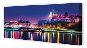 Tablouri canvas Cracovia River City noapte