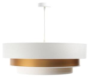 Lustr TRINITI 1xE27/60W/230V alb/auriu pe cablu