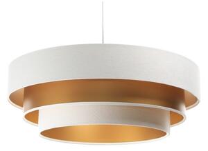 Lustr TRINITI 1xE27/60W/230V alb/auriu pe cablu