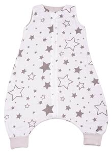Sac de dormit cu picioare de vara din muselina 6-18 luni Kidizi Galaxy Grey, 0.5 tog