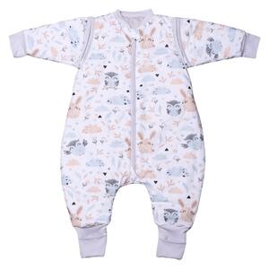 Sac de dormit copii din bumbac cu picioare si maneci detasabile 6-18 luni Kidizi Forest Friends, 1 tog