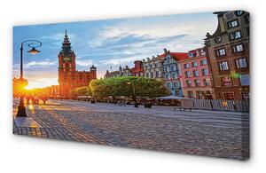 Tablouri canvas Gdańsk vechi oraș răsărit de soare
