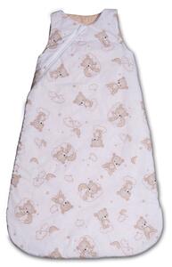 Sac de dormit copii din bumbac reglabil 0-24 luni Kidizi Sleepy Teddy, 0.5 tog